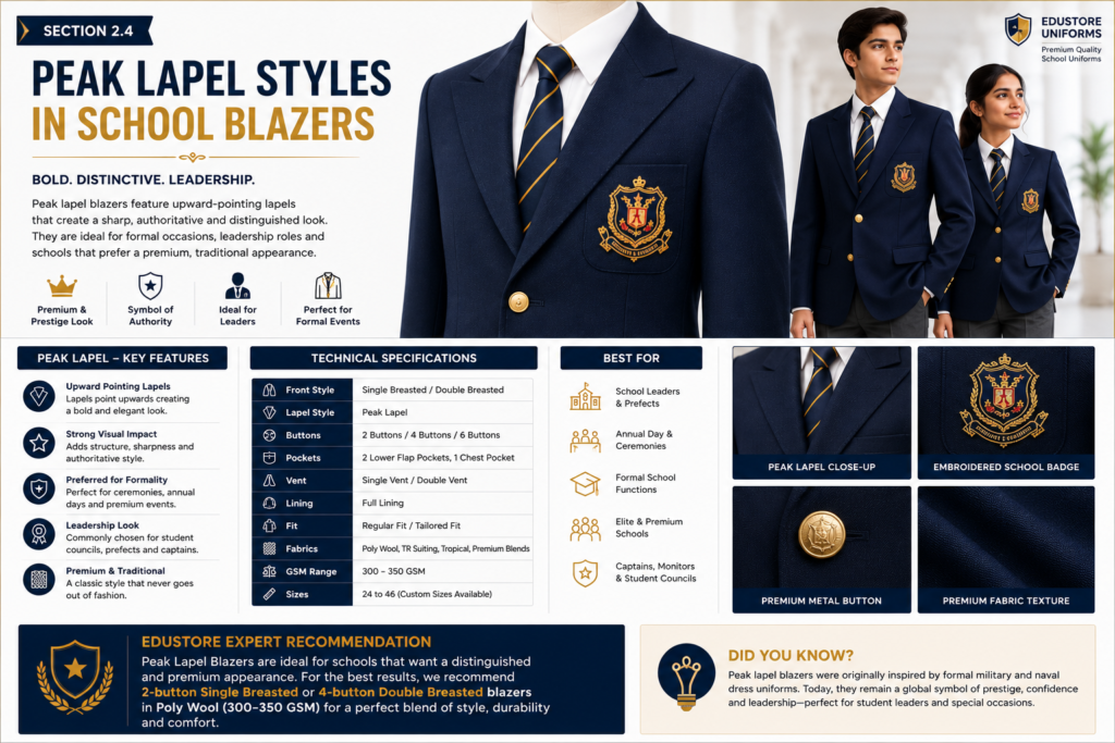 peak lepal style blazer